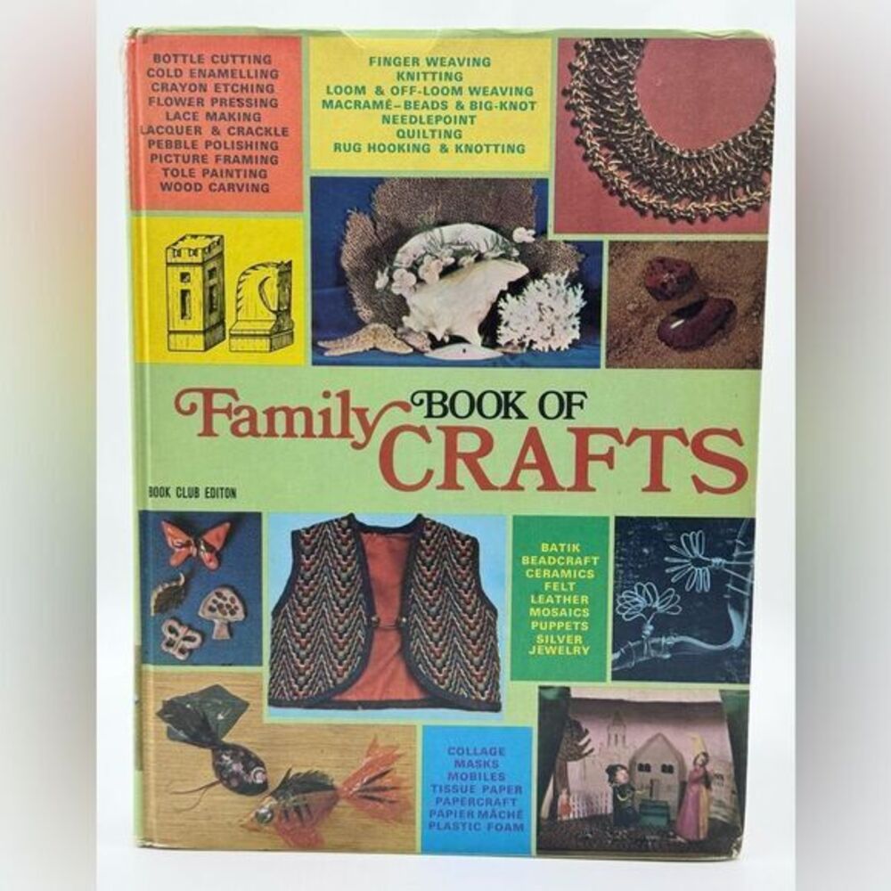 Vintage FAMILY BOOK of CRAFTS Book Club Edition Large 576 Page Craft Guide 1973